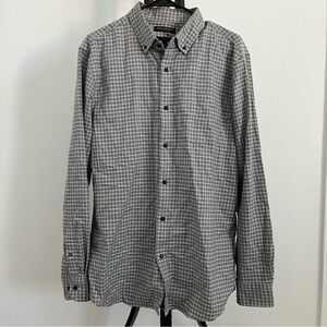Banana Republic Men's Gray Checkered Shirt